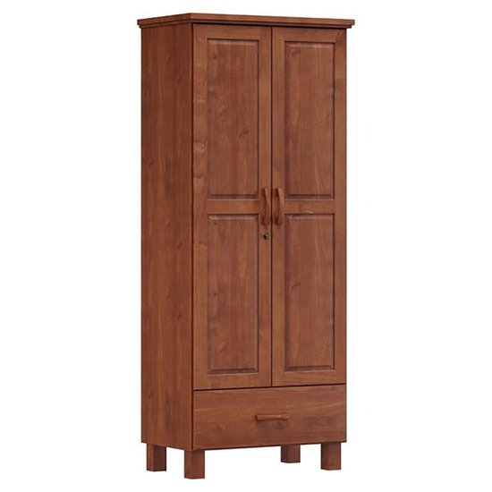 Guarda Roupa 2P 1G Madeira Maciça 81 cm 1140 Imbuia Milani Store