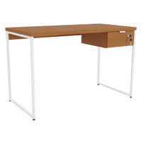 Mesa Escrivaninha 1 Gaveta 118 cm LI002X05 Canela Branco KPB