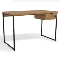 Mesa Escrivaninha 1 Gaveta 118 cm LI002X05 Freijo Preto Fosco KPB