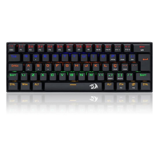 Teclado Gamer Mecânico Compacto Redragon Lakshmi Rainbow K606R Switch Blue