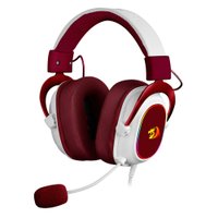 Headset Gamer Redragon Zeus X 7.1 RGB Branco com Vermelho USB - H510RGB-RED