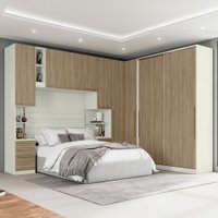 Guarda-Roupa Casal Modulado Seletto 9 Portas 9 Gavetas Me14 Areia/Jequitibá - Henn