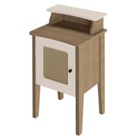 Mesa de Apoio MDF Sala 43 cm 4519 Carvalho Off White ARLY