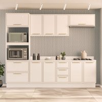 Cozinha Completa Amara 10 Portas 4 Gavetas Branco - Politorno