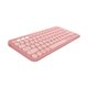 Teclado Sem Fio Logitech Pebble Keys 2 K380s Bluetooth US -  920-011791 -  Rosa