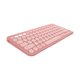 Teclado Sem Fio Logitech Pebble Keys 2 K380s Bluetooth US -  920-011791 -  Rosa
