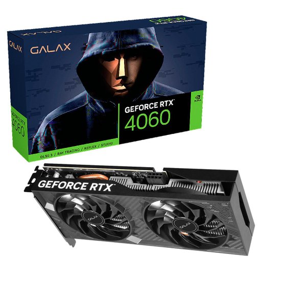Placa de Vídeo Galax GeForce RTX 4060 1-Click OC 2X TecLab Lite 8GB GDDR6 128 bits