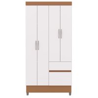 Guarda Roupa 102 cm 4 Portas PLUS 10090 Branco Camarim VLR