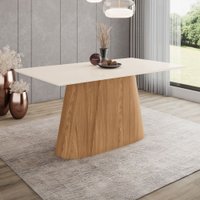Mesa de Madeira Olívia 160 Cm Nature/Off White - Henn