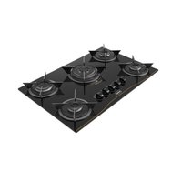 Cooktop 5 Bocas a Gás Tripla Chama Realce Bivolt CR226 Preto