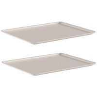 Kit 2 Tampas para Cesto Flow Bege 34x27x1,3cm Caixa Organiza