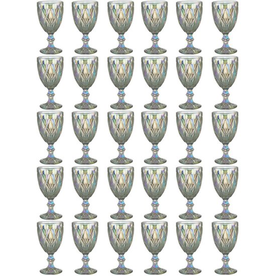 Kit 30 Taças de Vidro Furta Cor 325ml Diamond Lyor Drinks Re