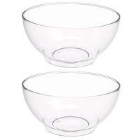 Kit 2 Tigelas 3,1L Transparente Redondas 23x10cm Salada Sobr