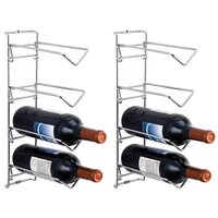 Kit 2 Adegas de Parede 4 Garrafas Suporte de Vinho Aramado M