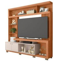 Estante Home Theater Para TV Até 70 Polegadas 2,10m Atlanta Madeirado / Off White Caemmun