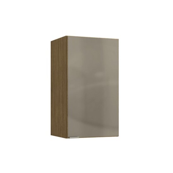 Armário Aéreo Suprema 1 Porta Freijó/Vidro Bronze 40cmx34cm
