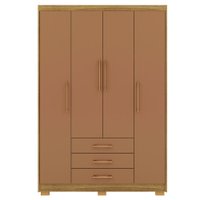 Guarda Roupa Solteiro 120 cm 4 Portas 10088 Nature Camarim VLR