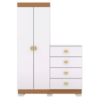 Comoda Roupeiro 120 cm 2 Portas CRIS 20034 Branco Camarim VLR