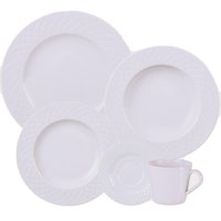 Aparelho de Jantar Tramontina Ingrid 20 Peças Porcelana Decorada Branco