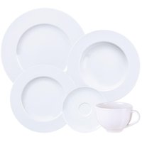 Aparelho de Jantar Porcelana 20 Peças Branco Tramontina Maria Augusta Liso