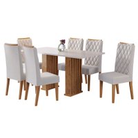 Conjunto Mesa Viero Miami 6 Cadeiras Iza