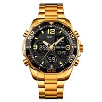 Relógio Masculino Relógio Skmei AnaDigi 1649 Dourado e Preto