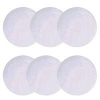 Kit 6 Pratos para Pão Porcelana Tramontina Sophia 16cm Branco Cupê Mesa Jantar