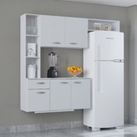 Cozinha Poquema Suspensa Com Balcão Isis - Branco