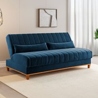 Sofá Cama 3 Lugares Reclinável Tequila Azul - Viero Móveis