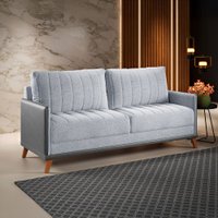 Sofá 4 Lugares Living Distreto Inox/Chumbo - Viero Móveis