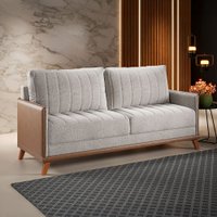 Sofá 4 Lugares Living Distreto Kaki/Durango - Viero Móveis