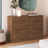 Cômoda com 6 Gavetas 121cm Multimóveis CR35263 Castanho
