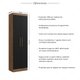 Armário Multiuso de Lavanderia 2 Portas Multimóveis CR35264 Castanho/Preto