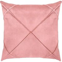 Capa de Almofada Suede Aveludada Drapeada 45x45cm Rosê