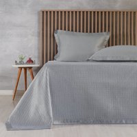 Kit Colcha Casal Satinatta Cetim Toque Pele de Pessego 220x240cm Platina