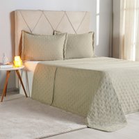 Kit Colcha Casal Miraggio New Soft 220x240cm Folha Seca