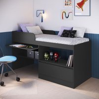 Cama Infantil Multifuncional Jacarta 1 Porta Grafite - Art In Móveis