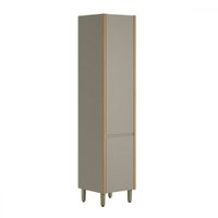 Paneleiro Allure 2 Portas 100% Mdf Jequitibá/Gris Fosco - Linea Brasil