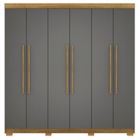 Guarda Roupa Casal 6 Portas 2G 218 cm 10037 Nature Alasca VLR