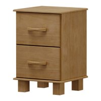 Mesa de Cabeceira Madeira Maciça 2 Gavetas 42 cm 1137 Freijo Milani Store