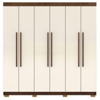 Guarda Roupa Casal 6 Portas 2G 218 cm 10037 Imbuia Champanhe VLR