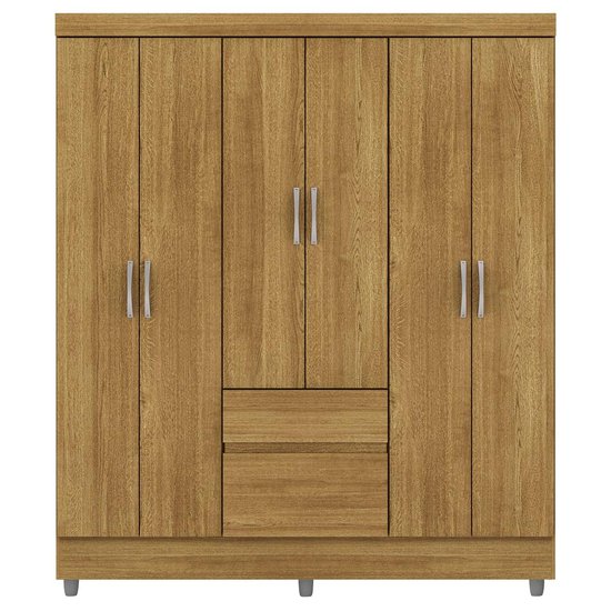 Guarda Roupa Casal 6P 2G 153 cm 10091 Nature VLR