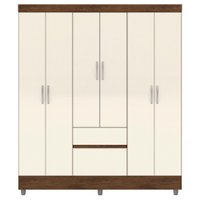 Guarda Roupa Casal 6P 2G 153 cm 10091 Imbuia Champanhe VLR