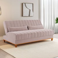 Sofá Cama 3 Lugares Reclinável Tequila Rosa - Viero Móveis