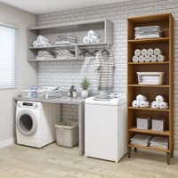 Lavanderia Modulada Aracaju Com 5 Prateleiras Kaiki Móveis