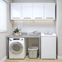 Lavanderia Modulada Guarapari Com 2 Armários Aéreos Kaiki Móveis