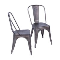 Kit 2 Cadeiras K2-1117 Estrutura A&ccedil;o Pintura Ep&oacute;xi OR Design