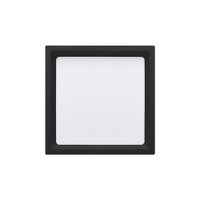 Painel de Led Stella Quadrado Deep de Sobrepor Recuado 17W Bivolt Preto 3000K Luz Amarela STH20903PTO/30