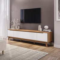 Rack Kappesberg 3 Portas Canela/Branco 218cm