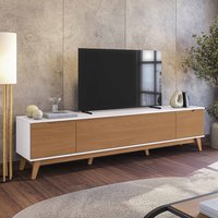 Rack Kappesberg 3 Portas Branco/Canela 218cm